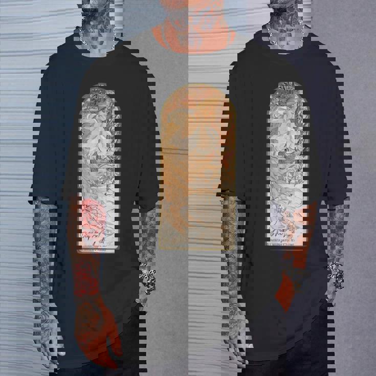 アルフォンス・マリア・ミュシャの季節 春 Tシャツ 彼への贈り物