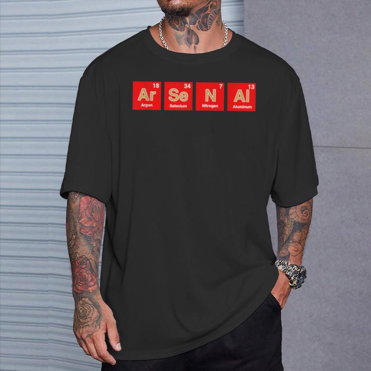 アーセナル Ar-Se-N-Al 周期表 Uk Town Tシャツ 彼への贈り物