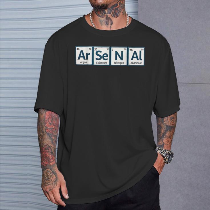 アーセナルar-Se-N-Al周期表要素 Tシャツ 彼への贈り物