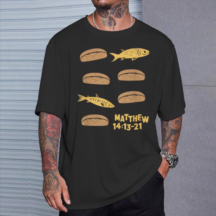 イエス・フィード 5000 5 一斤のパン 2 魚 聖書 物語 Tシャツ 彼への贈り物