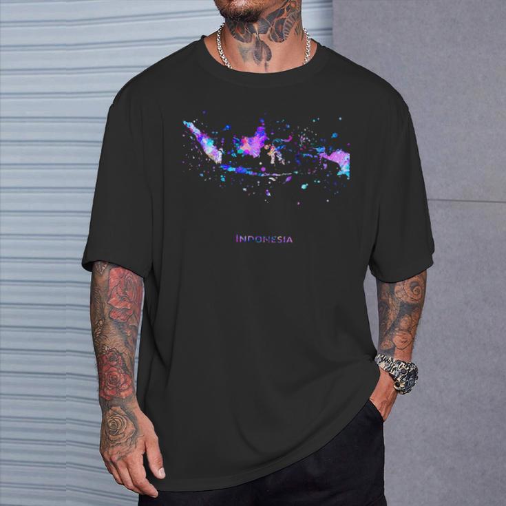インドネシアの地図 Tシャツ 彼への贈り物