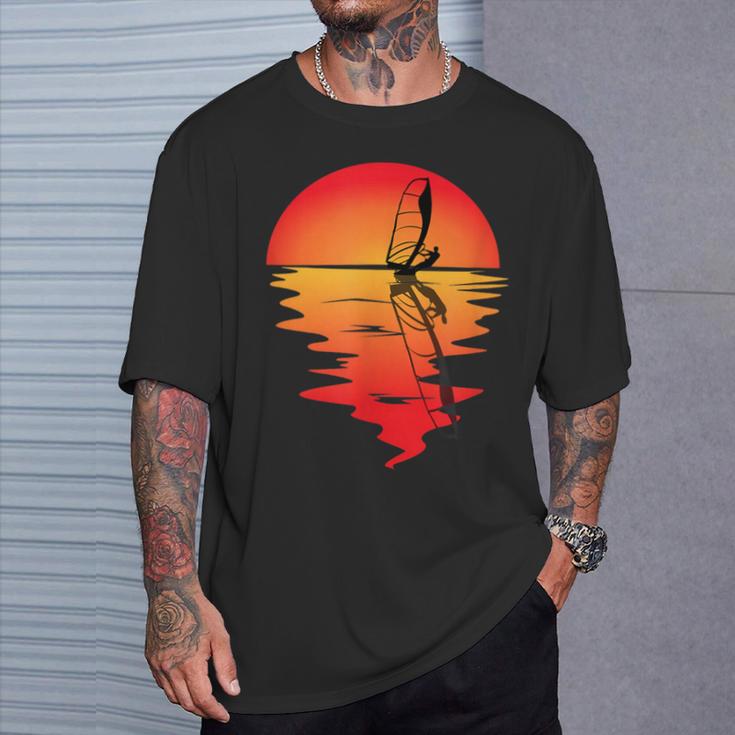 ウィンドサーフィン サンセット ウィンドサーフ メンズ レディース サーフィン Tシャツ 彼への贈り物