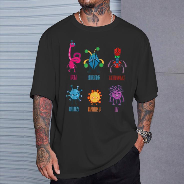 ウイルス学者のためのかわいいウイルスtシャツ Tシャツ 彼への贈り物