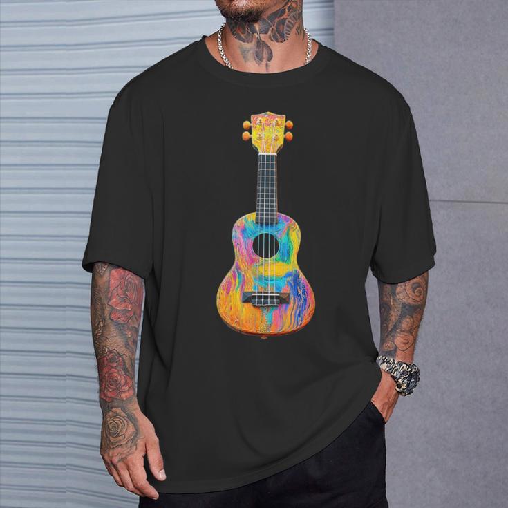 ウクレレ 楽器 モチーフ イラスト ウクレレ Tシャツ 彼への贈り物