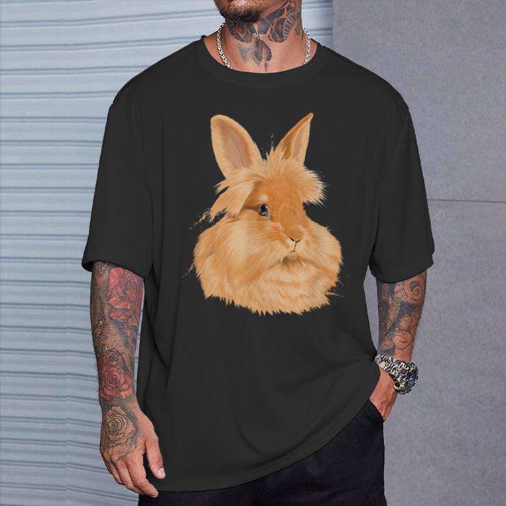 ウサギ ライオンヘッド ウサギ Tシャツ 彼への贈り物