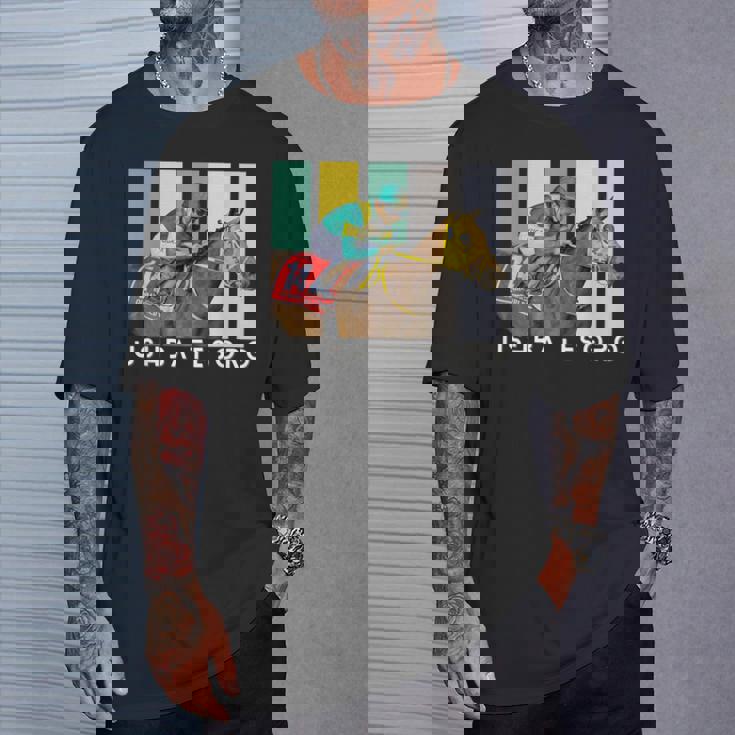 ウシュバテソロ 馬 競馬ファン デルマール サンタアニタ Tシャツ 彼への贈り物