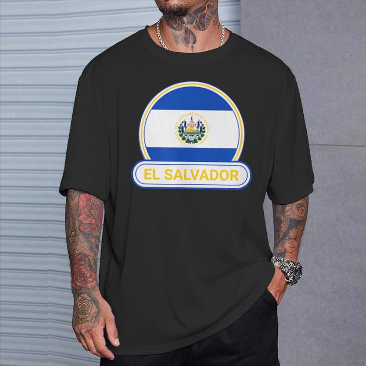 エルサルバドル国バッジ エルサルバドル国旗 Tシャツ 彼への贈り物
