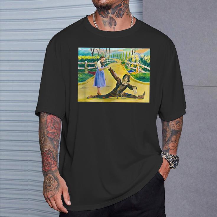 オズの土地 ドロシー・オズ かかし ビンテージ オズの魔法使い ポスター Tシャツ 彼への贈り物