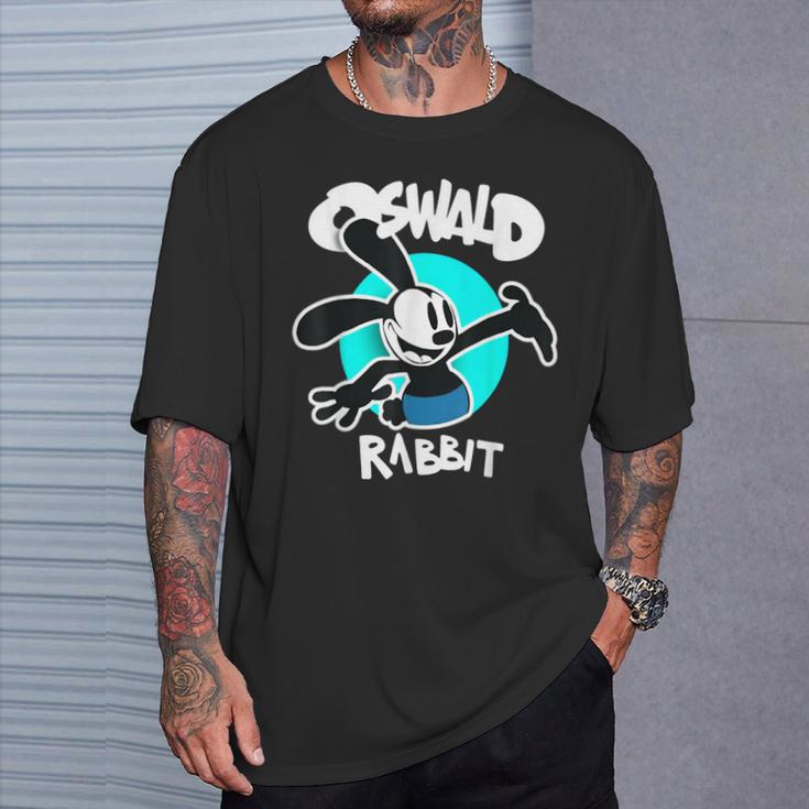 オズワルドラビット ヴィンテージ 漫画 バニー ハッピー ティール Tシャツ 彼への贈り物