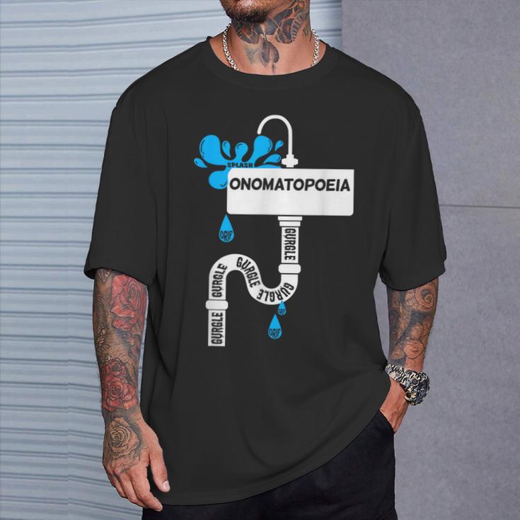 オノマトペ 創作文 英語教師 Tシャツ 彼への贈り物