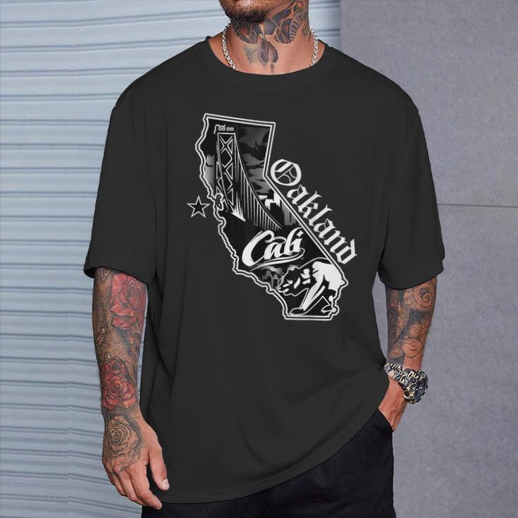 オークランド カリフォルニア マップ ノーザンカリ ベイエリア Ca Tシャツ 彼への贈り物
