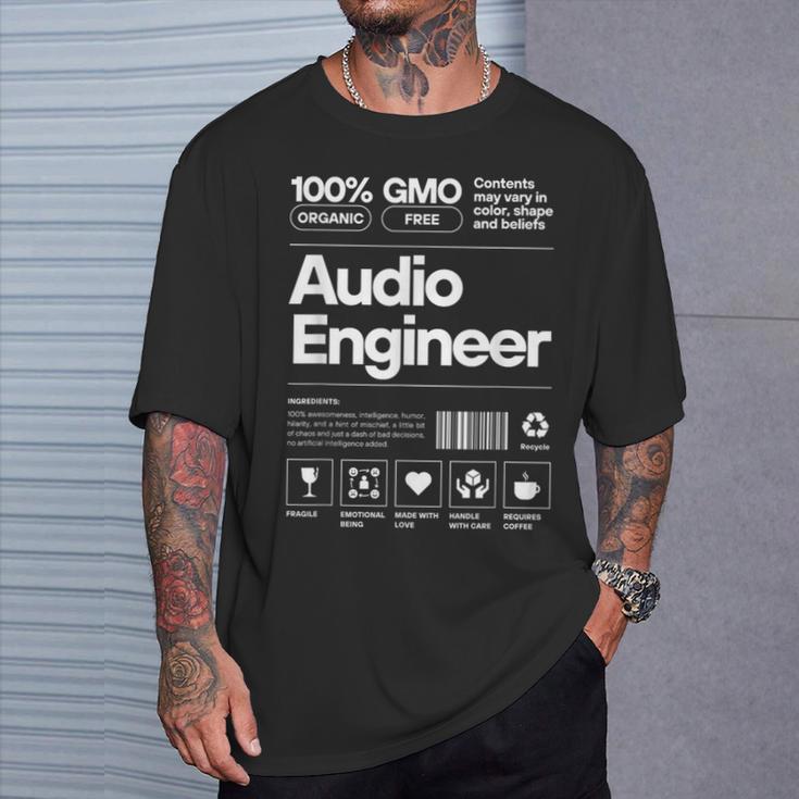 オーディオエンジニア コーヒー好き 音楽スタジオ サウンド Dj好き Tシャツ 彼への贈り物