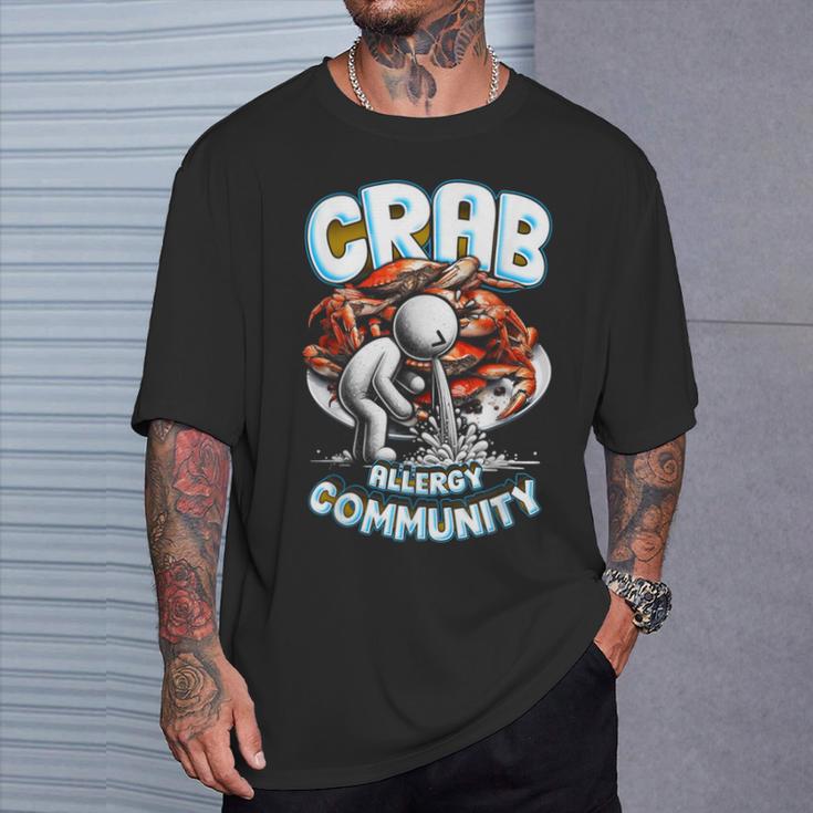 カニアレルギー Crab Allergy Community Tシャツ 彼への贈り物