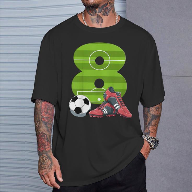 キッズ エイトバースデーサッカー 8歳の男の子 女の子 Tシャツ 彼への贈り物