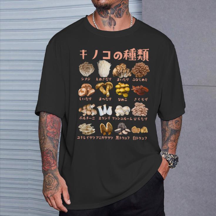 キノコ 種類 面白いtシャツ おもしろ 食べ物 文字入り メンズ 面白い 服 ネタ グッズ 文字tシャツ 長袖tシャツ Tシャツ 彼への贈り物