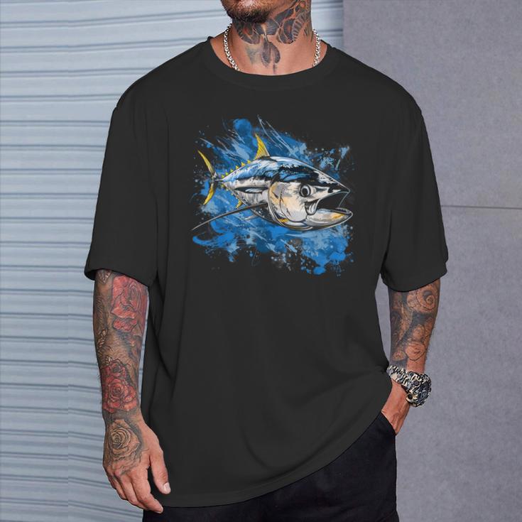 キハダマグロ釣り 大物漁師 Tシャツ 彼への贈り物