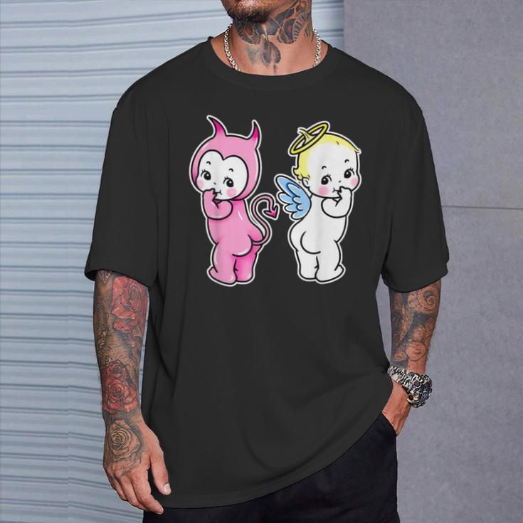 キューピー ベビー エンジェル デビル ケルブ Tシャツ 彼への贈り物