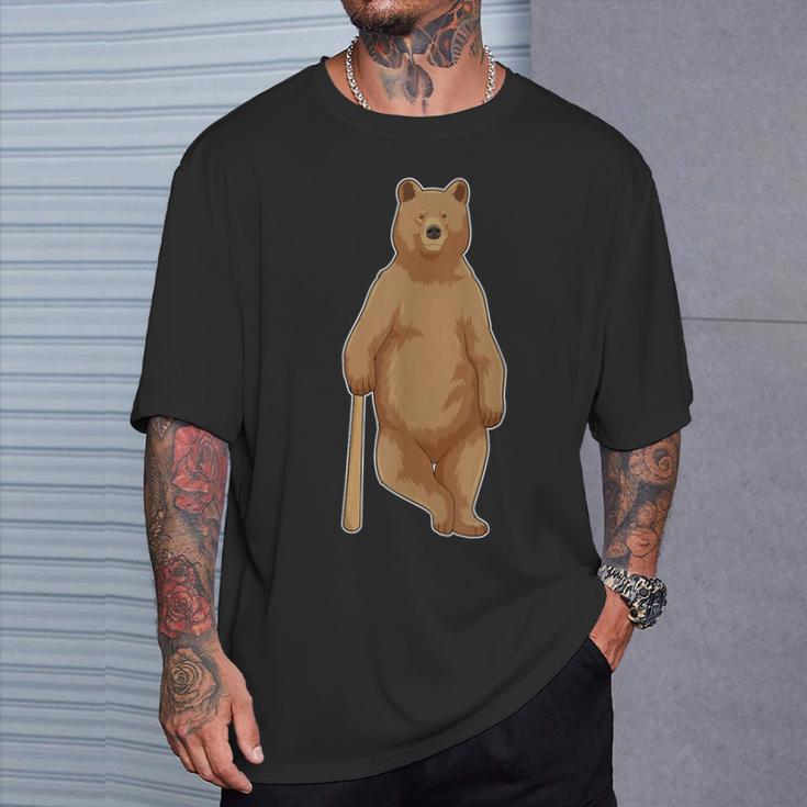 クマ 野球 野球用バット スポーツ Tシャツ 彼への贈り物