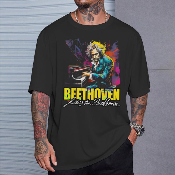クラシック音楽 ピアノ ルートヴィヒ・ヴァン ベートーヴェン Tシャツ 彼への贈り物