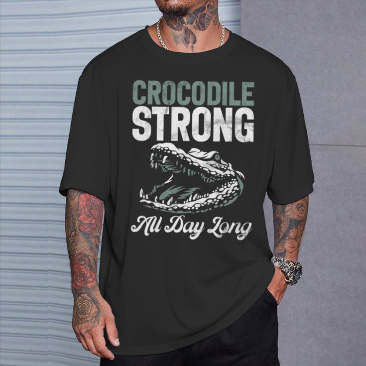 クロコダイル ストロング オールデイ ロング クロコダイル 長袖tシャツ Tシャツ 彼への贈り物