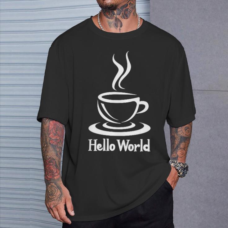 コンピューターtシャツ Java Hello World Development Coding Tシャツ 彼への贈り物