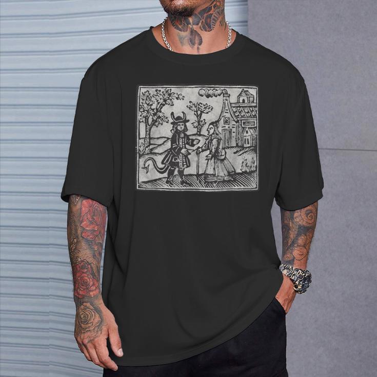 ゴシック オカルト 悪魔 ホラー ウッドカット Tシャツ 彼への贈り物