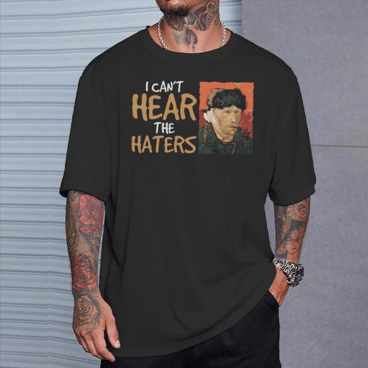 ゴッホ嫌い 美術史 ミーム 面白い 耳 ユーモア ポートレート 長袖tシャツ Tシャツ 彼への贈り物