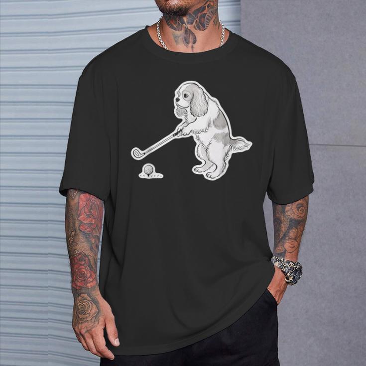 ゴルフ キャバリア グッズ おもしろ 犬 面白い 笑える 和風 Tシャツ 彼への贈り物