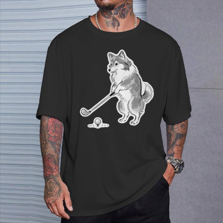 ゴルフ シェットランドシープドッグ シェルティ グッズ おもしろ 犬 面白い 笑える 和風 Tシャツ 彼への贈り物