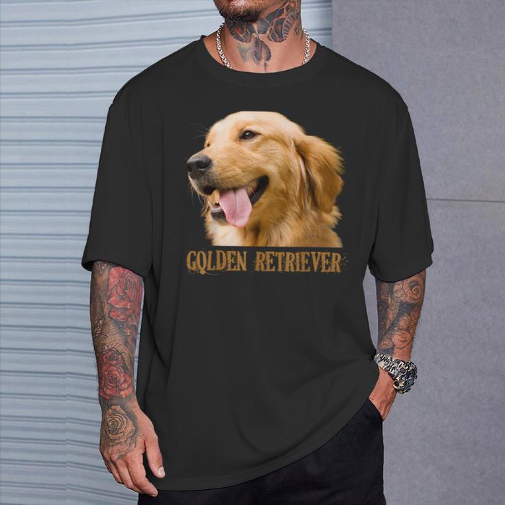 ゴールデンレトリバーの顔 ゴールデンレトリバーの犬の恋人 Tシャツ 彼への贈り物