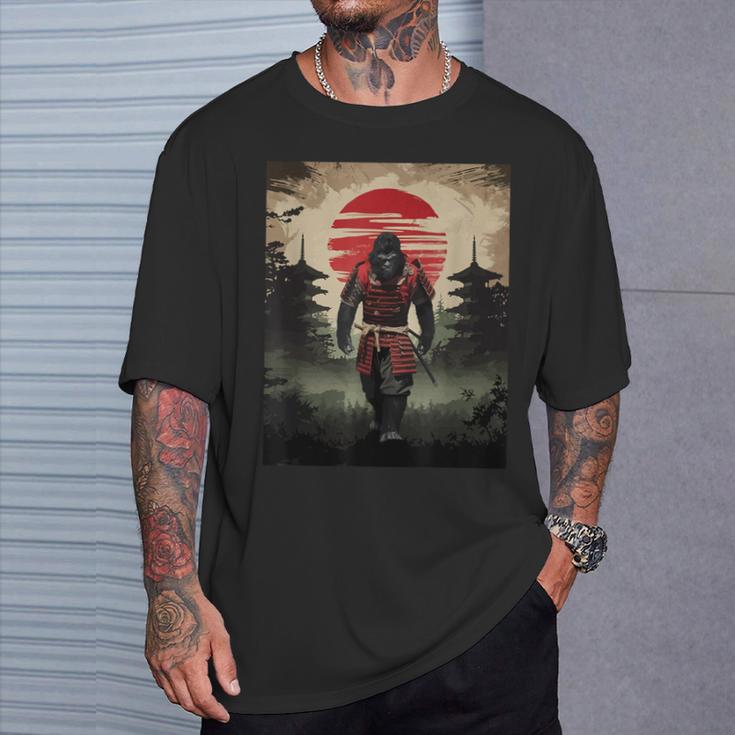 サムライ ビッグフット 日本のヴィンテージ 浮世絵 アート愛好家 Tシャツ 彼への贈り物
