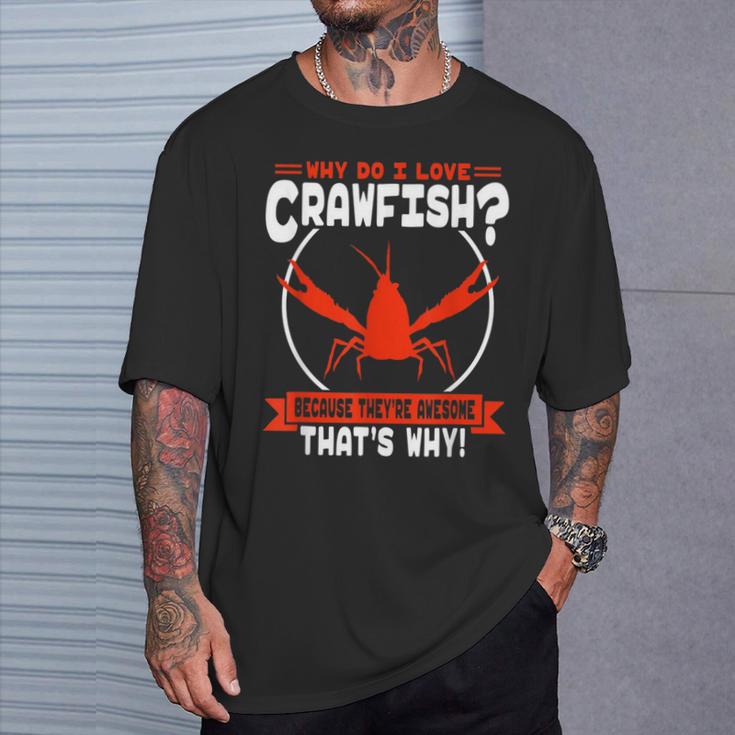 ザリガニが大好きな理由-素晴らしいザリガニ Tシャツ 彼への贈り物