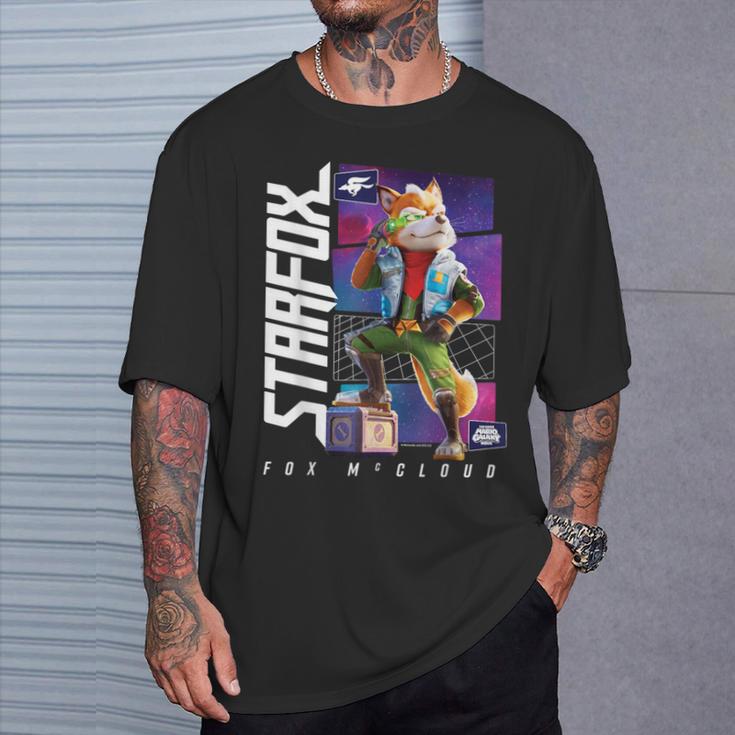 ザ・スーパーマリオギャラクシー・ムービー Fox Mccloud Hero Pose Tシャツ 彼への贈り物