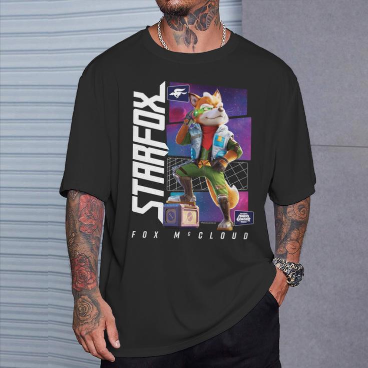 ザ・スーパーマリオギャラクシー・ムービー Fox Mccloud Hero Pose 長袖tシャツ Tシャツ 彼への贈り物