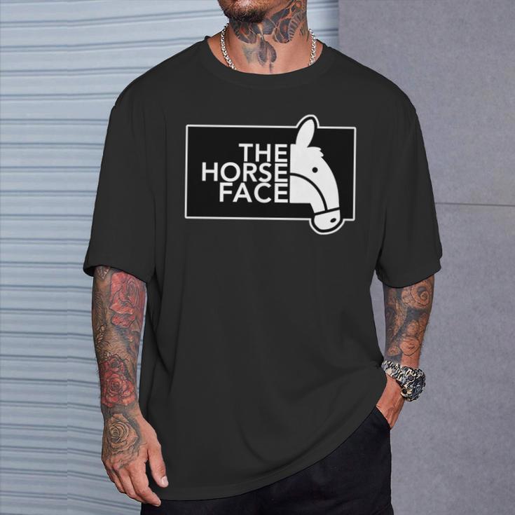 ザ・ホース・フェイス The Horse Face 午年 馬【十二支 干支】2026年 ブランド パロディ 長袖tシャツ Tシャツ 彼への贈り物