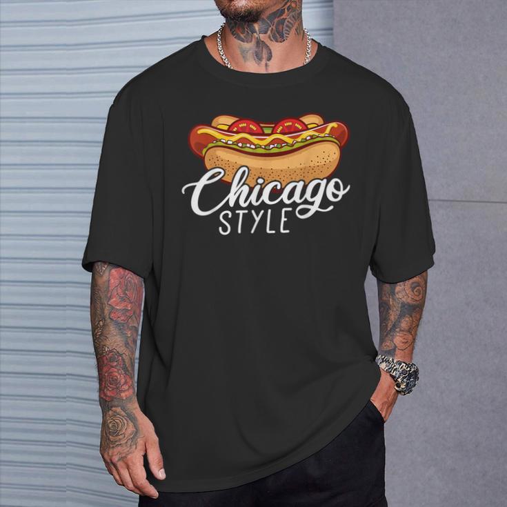 シカゴスタイル ホットドッグギフト ホットドッグ Tシャツ 彼への贈り物