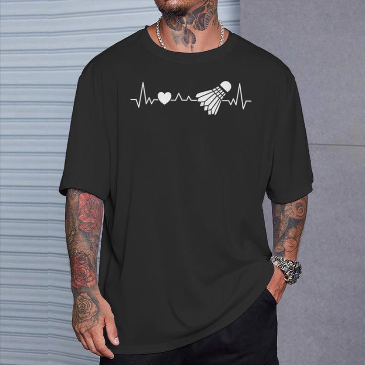 シャトルコック バドミントン ハートビート メンズ レディース キッズ スポーツ Tシャツ 彼への贈り物