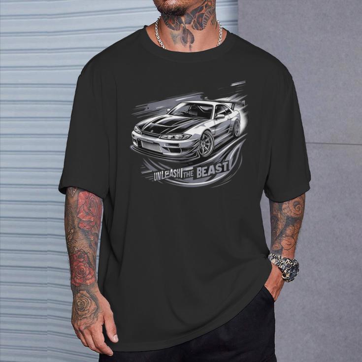 シルビアスピリット Jdm ジャパン ドリフト カルチャー スピードカー ラリー17 Tシャツ 彼への贈り物