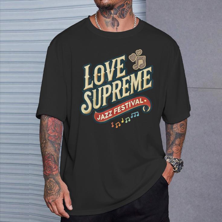 ジャズ愛好家のためのラブシュプリームジャズフェスティバル Tシャツ 彼への贈り物