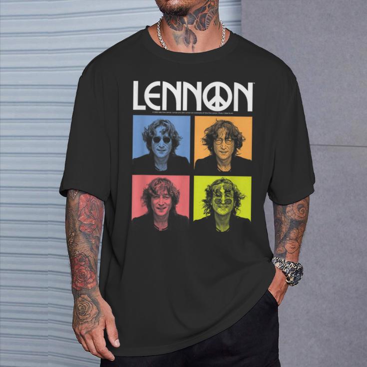 ジョン・レノン カラーブロック Tシャツ 彼への贈り物