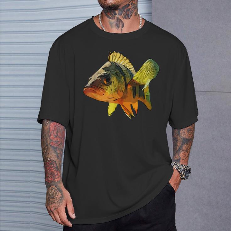 スズキ魚グラフィック デザイン海海洋動物 Tシャツ 彼への贈り物