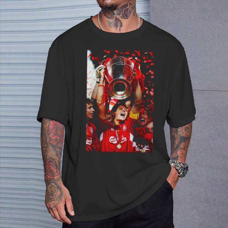 スティーブン・ジェラード リバプール・フットボール・ワールドカップ トロフィー Tシャツ 彼への贈り物
