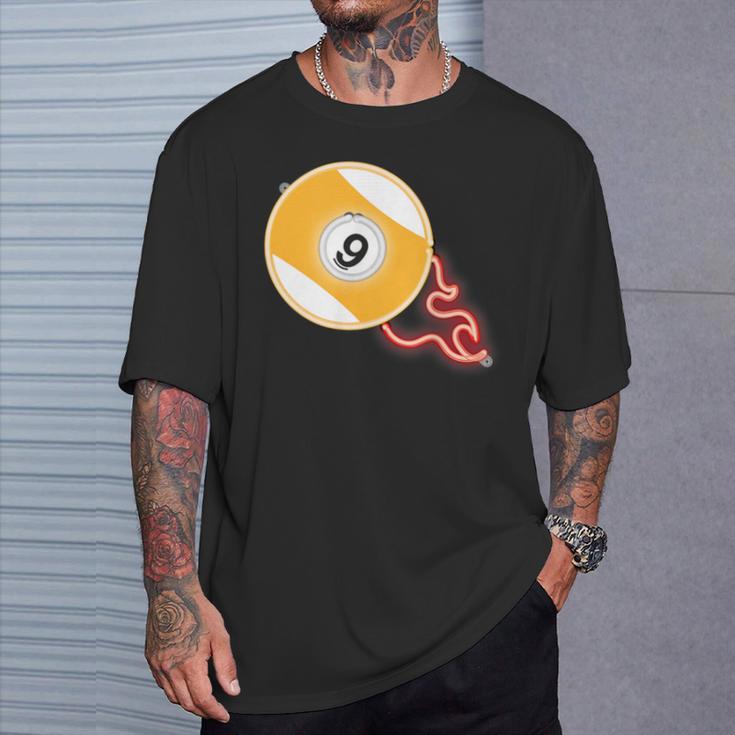 スヌーカー ビリヤードボール No9 プールプレーヤー Tシャツ 彼への贈り物