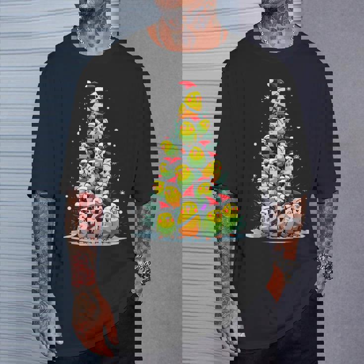 セキセイインコのクリスマス ツリー 面白いセキセイインコ ホリデー セキセイインコ Tシャツ 彼への贈り物