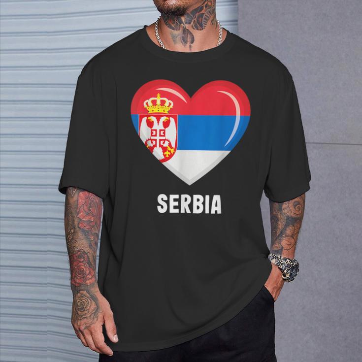 セルビア国旗シャツ Tシャツ 彼への贈り物