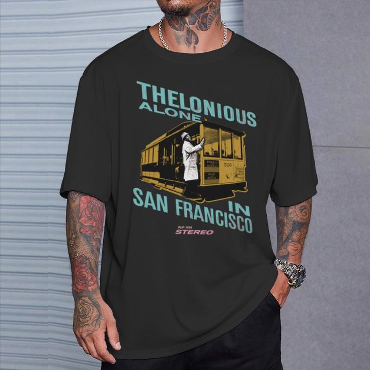 セロニアス・モンク・ジャズ・マーチ サンフランシスコのアローン 長袖tシャツ Tシャツ 彼への贈り物