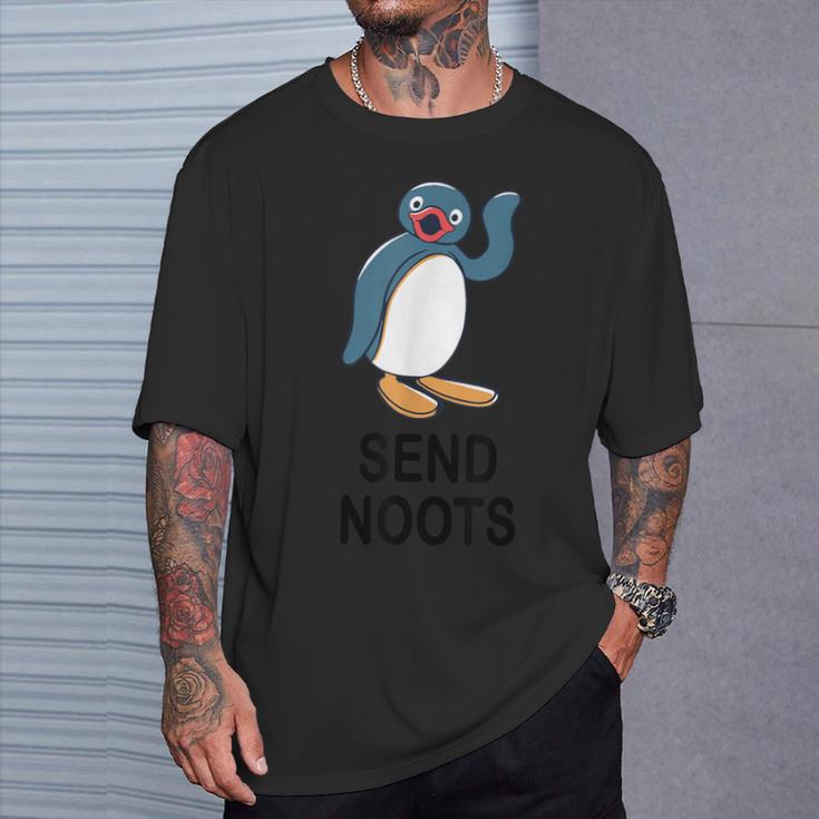 センドブーツペンギンファニーアパレル Tシャツ 彼への贈り物