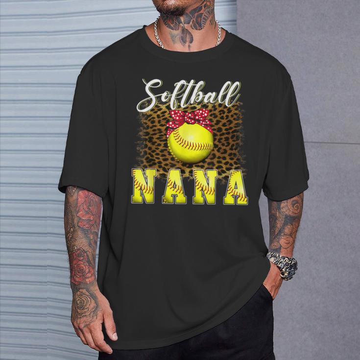 ソフトボール 野球 ナナ ヒョウ柄 おもしろい 母の日 2023 Tシャツ 彼への贈り物