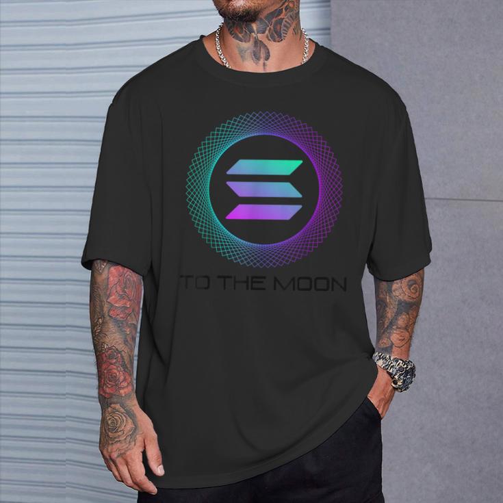 ソラナ・ソルコイン・トゥ・ザ・ムーン Tシャツ 彼への贈り物
