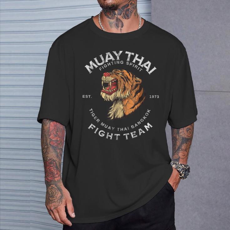 タイガー ムエタイ バンコク ジム レトロ ヴィンテージ Tシャツ 彼への贈り物